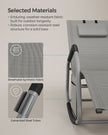 Outdoor Lounger Recliner – Steel Frame – Dove Grey – Adjustable Headrest with Anti-Tipping Stops