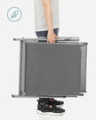 Foldable Sun Lounger – Aluminium – Comfortable Grey – Adjustable with Removable Pillow and 6 cm Thick Mattress
