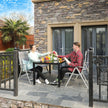 Folding Garden Chairs – Aluminium – Multi-Color – 8-Angle Reclining Backrest, Capacity 150 kg per Chair