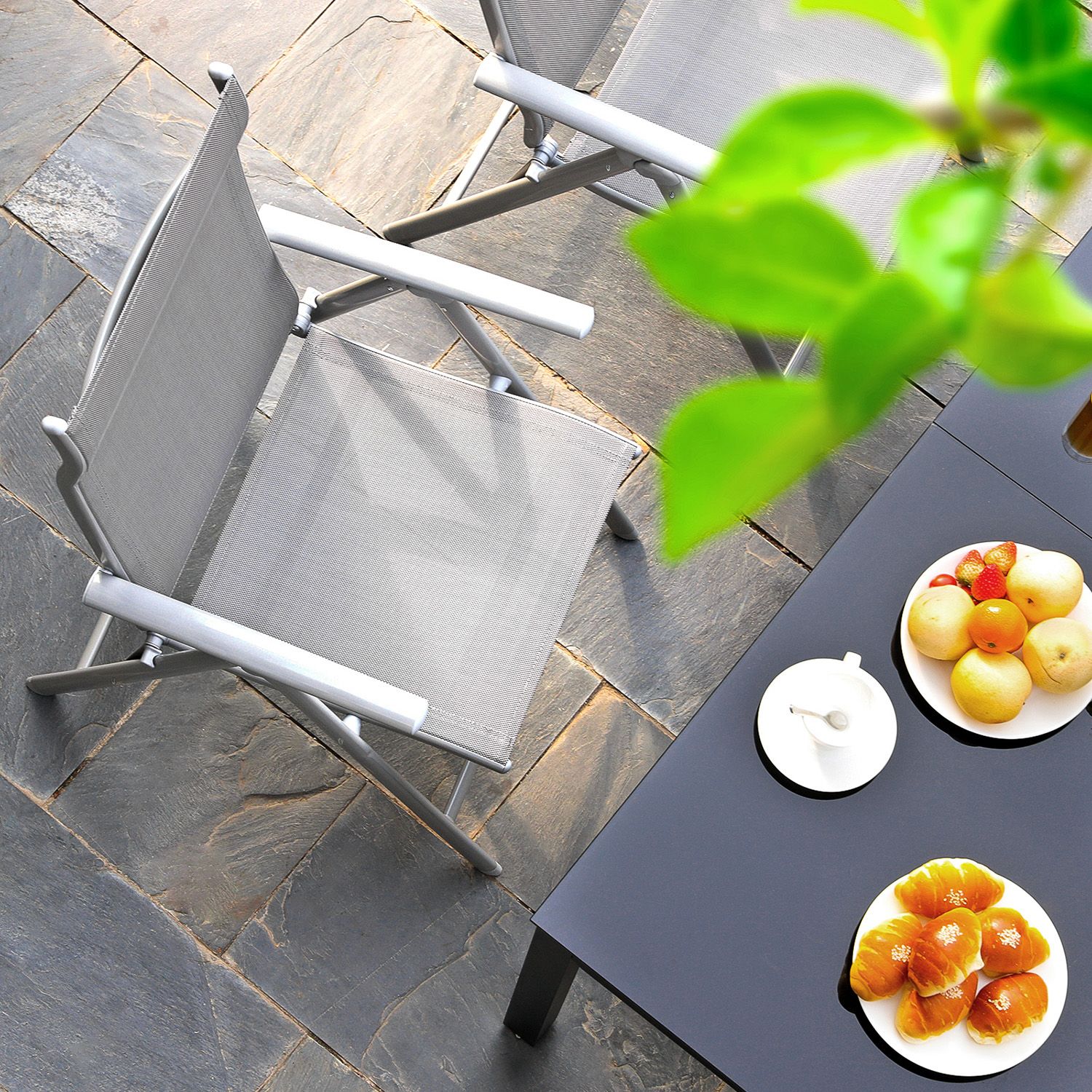 Folding Garden Chairs – Aluminium – Multi-Color – 8-Angle Reclining Backrest, Capacity 150 kg per Chair