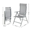Folding Garden Chairs – Aluminium – Multi-Color – 8-Angle Reclining Backrest, Capacity 150 kg per Chair