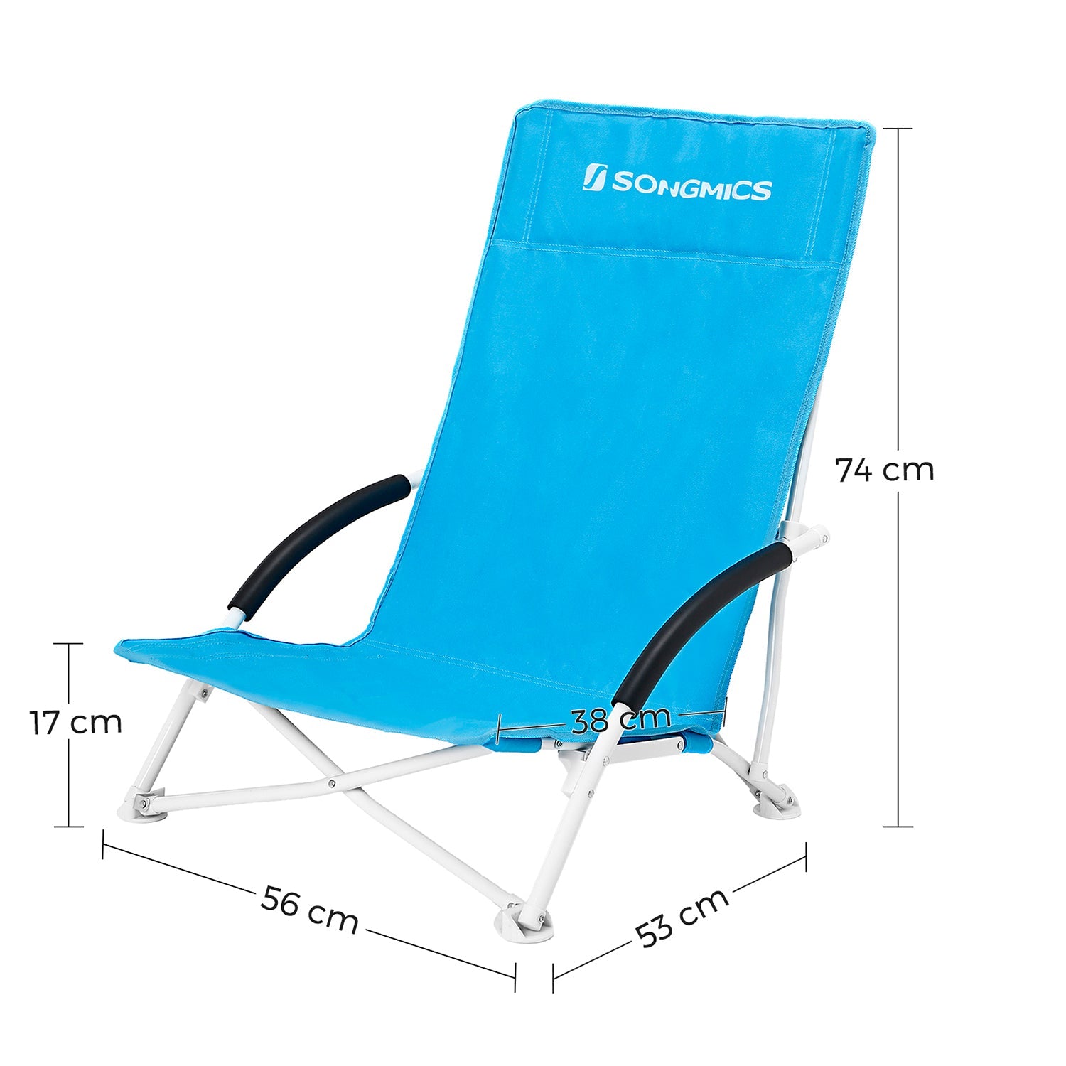 Foldable Beach Chair – 600D Oxford Fabric – Green – Robust Design, 140 kg Load Capacity