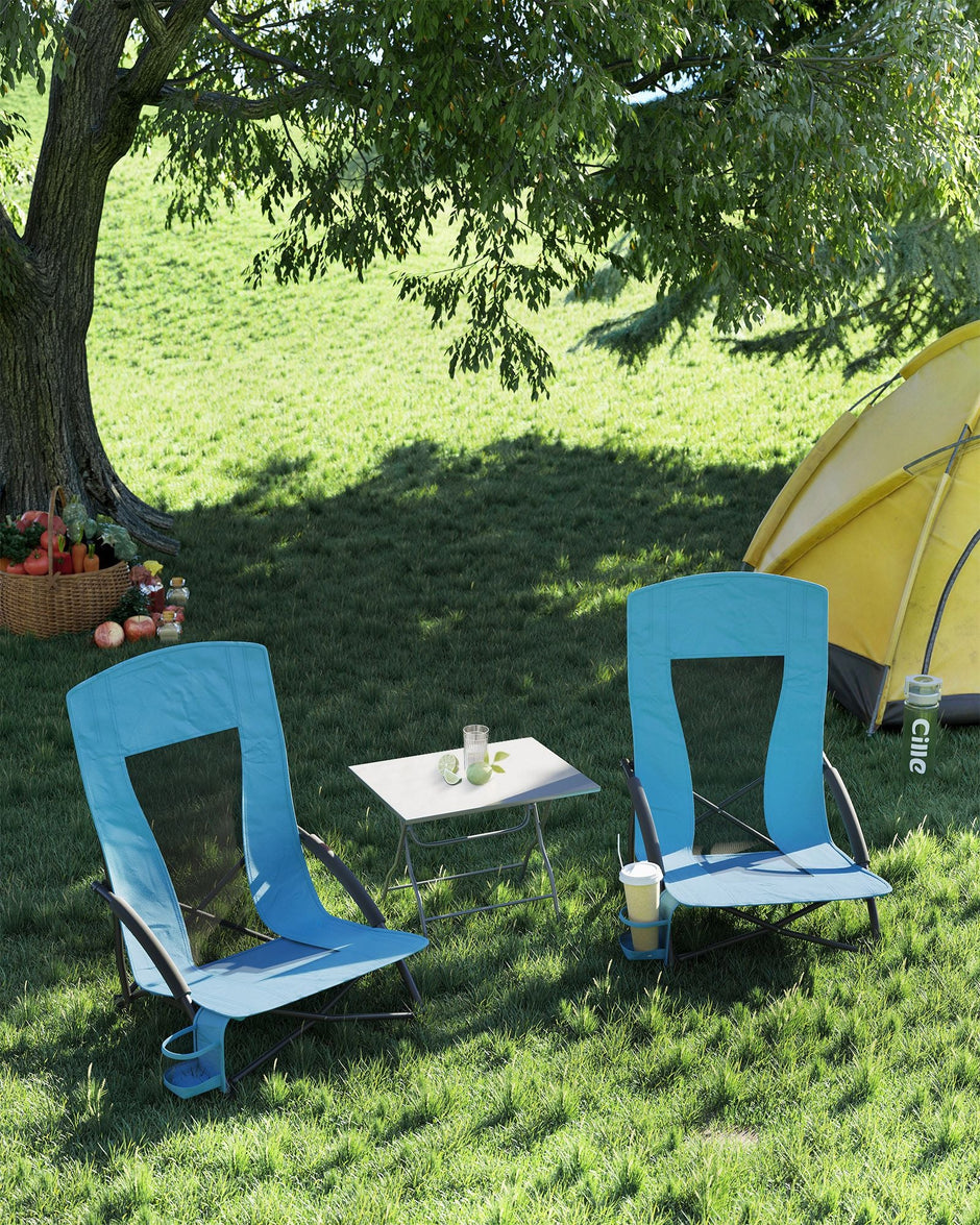 Foldable Beach Chair – 600D Oxford Fabric – Green – Robust Design, 140 kg Load Capacity