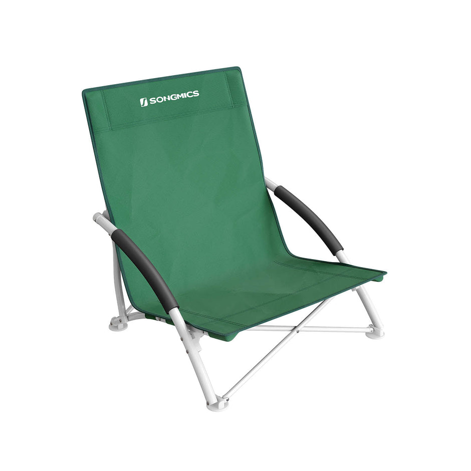 Foldable Beach Chair – 600D Oxford Fabric – Green – 140 kg Load Capacity