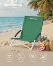 Foldable Beach Chair – 600D Oxford Fabric – Green – 140 kg Load Capacity