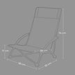 Portable Beach Chair – Fabric – Blue – Foldable High Backrest Heavy Duty Design