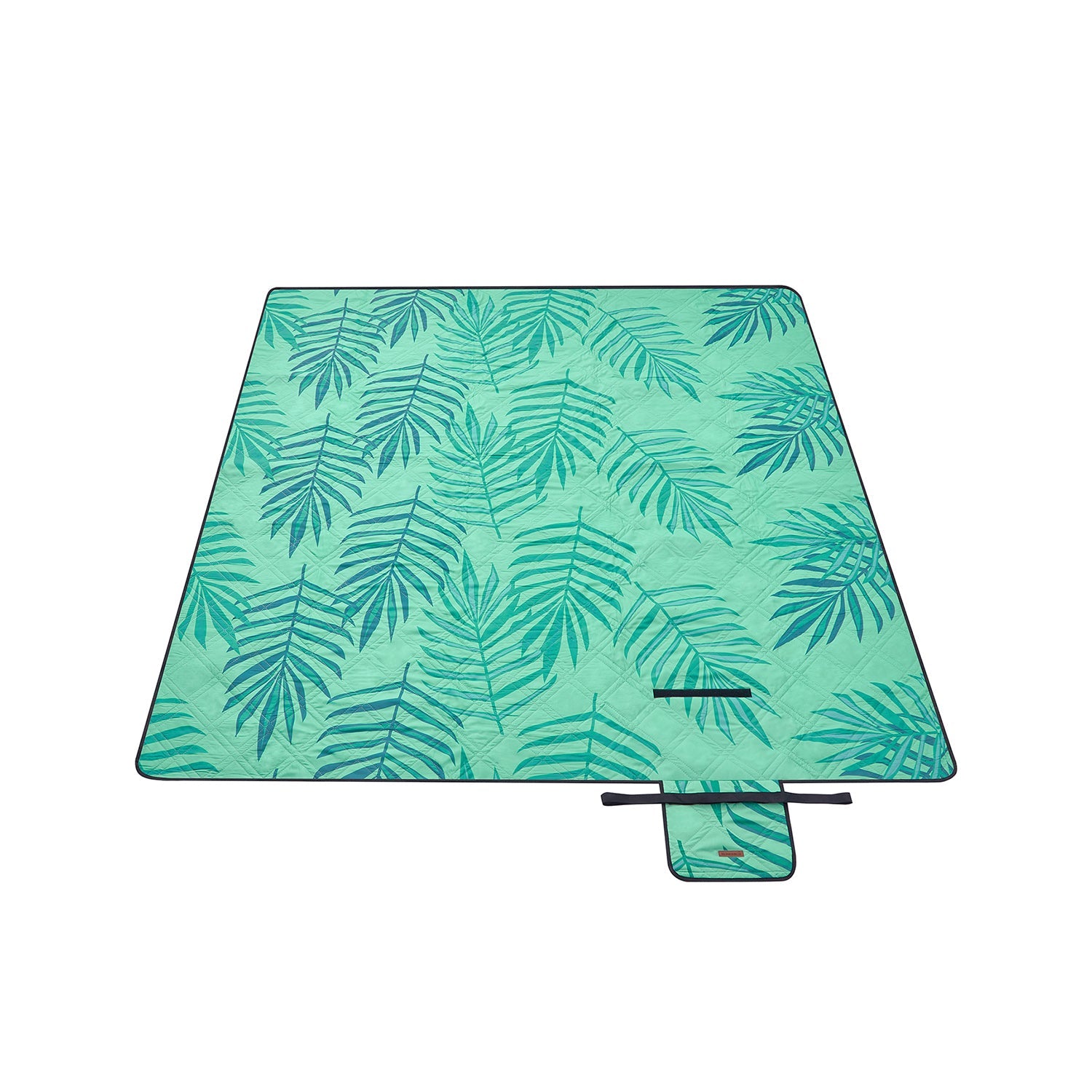 Large Picnic Blanket – Waterproof – Green – Fern Pattern – Machine Washable