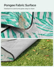 Picnic Blanket – Waterproof – Fern Pattern and Grey – Large Foldable Design 200 x 200 cm