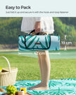 Foldable Picnic Mat – Waterproof – Blue with Fern Pattern – Large 200 x 200 cm