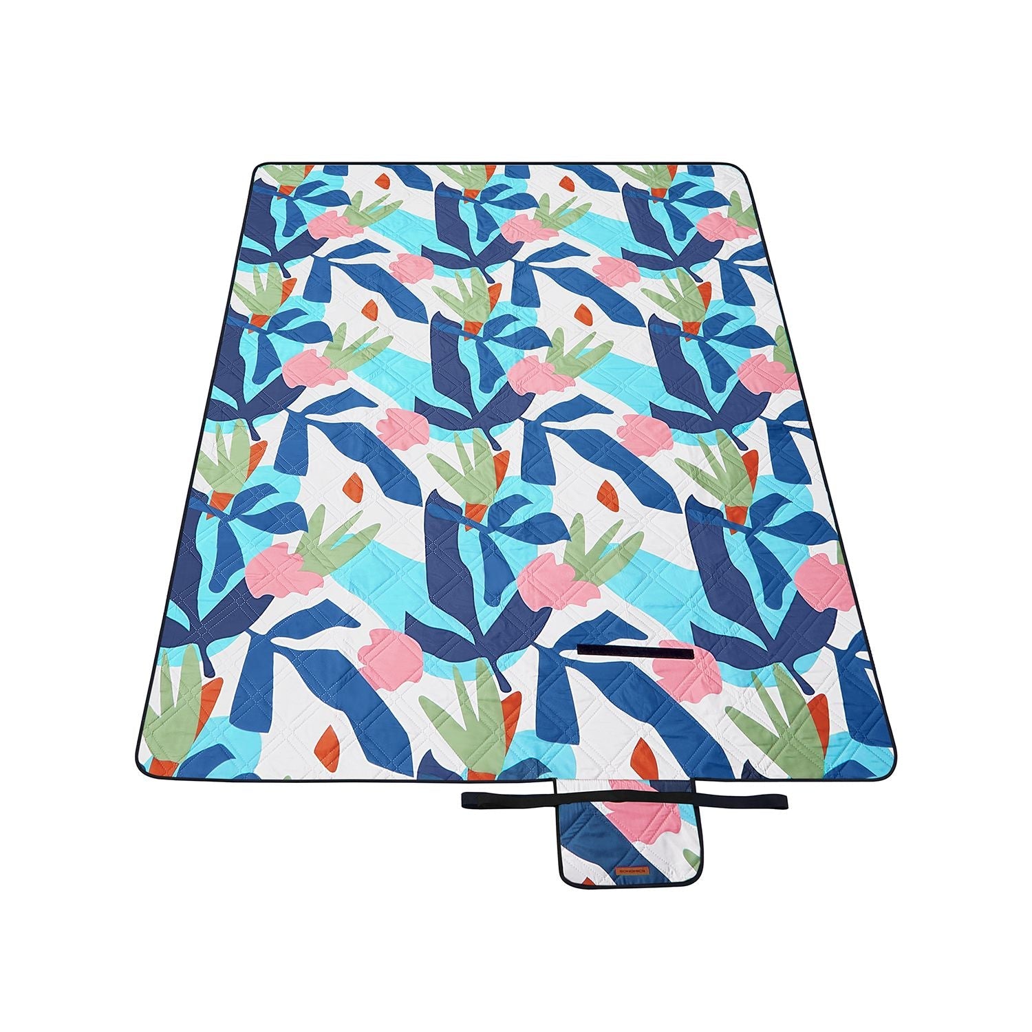 Picnic Blanket – Waterproof Fabric – Colourful Fern – Large 200 x 300 cm, Machine Washable, Foldable