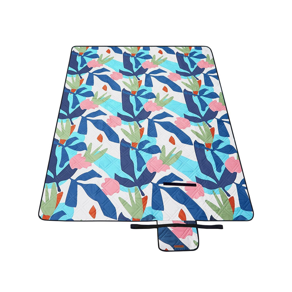 Picnic Blanket – Waterproof Fabric – Colourful Fern – Large 200 x 300 cm, Machine Washable, Foldable
