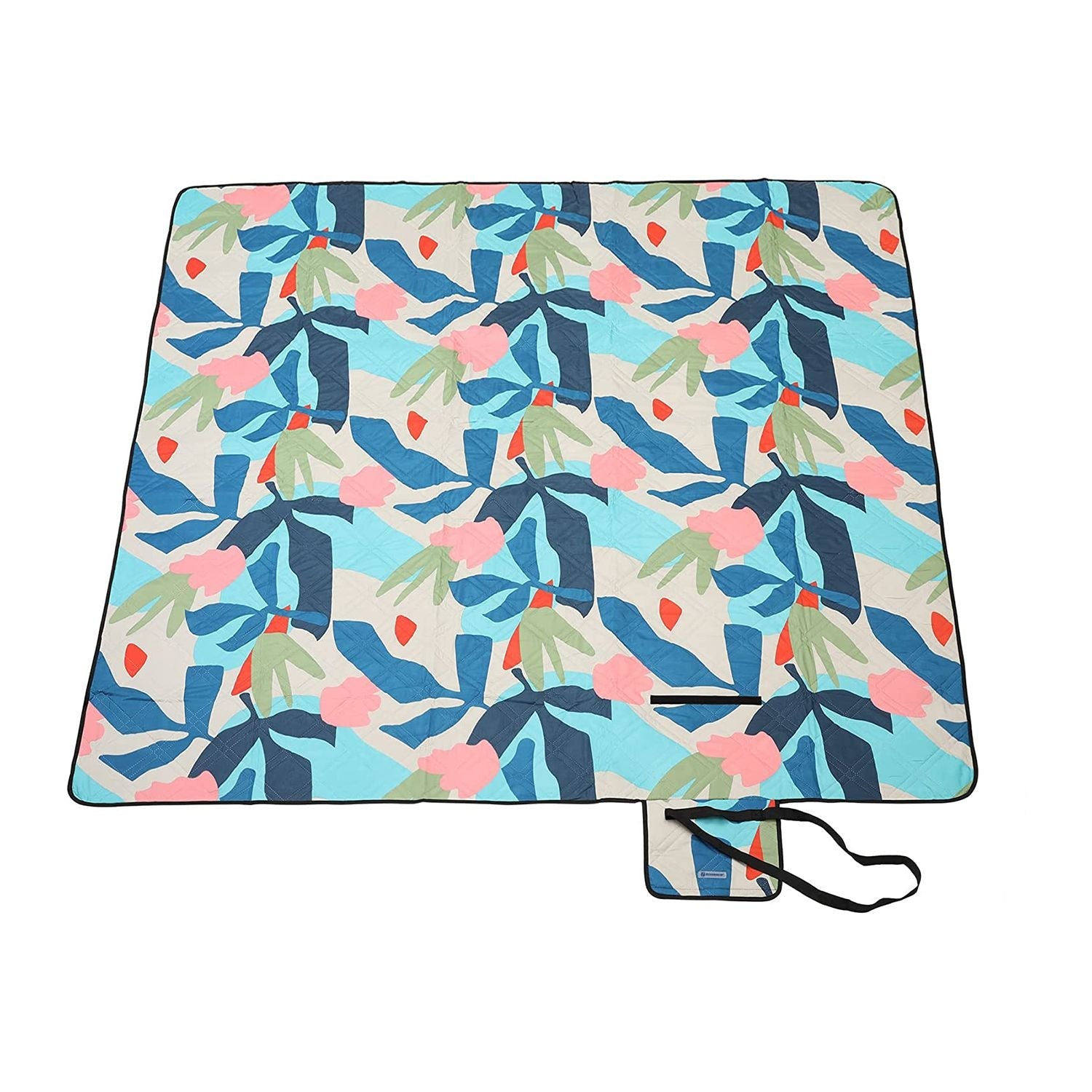 Folding Picnic Blanket – Waterproof – Multicolor Fern – Large Size 200 x 300 cm, Machine Washable