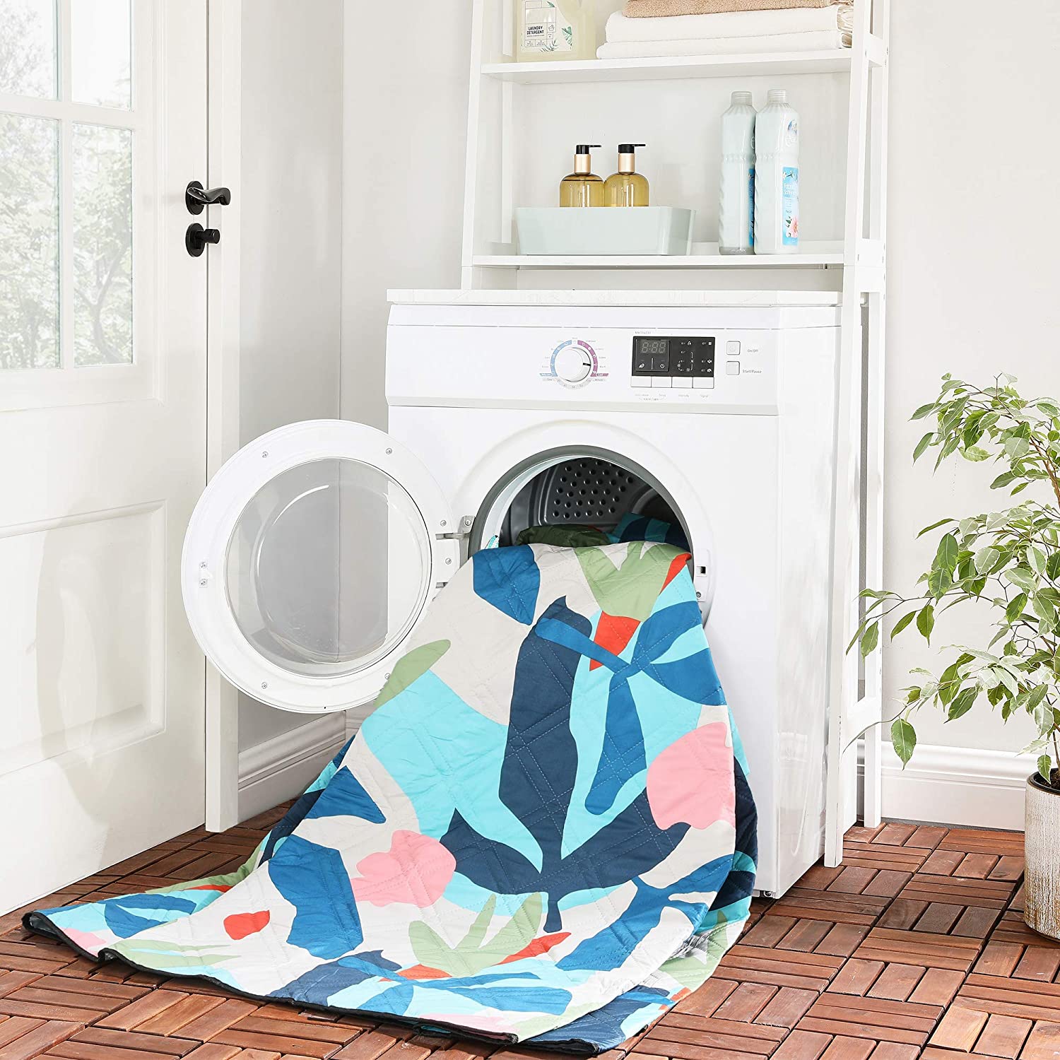 Folding Picnic Blanket – Waterproof – Multicolor Fern – Large Size 200 x 300 cm, Machine Washable