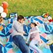 Folding Picnic Blanket – Waterproof – Multicolor Fern – Large Size 200 x 300 cm, Machine Washable