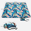 Folding Picnic Blanket – Waterproof – Multicolor Fern – Large Size 200 x 300 cm, Machine Washable