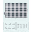Picnic Blanket – Fabric – Grey and White – Extra Large 300 x 200 cm