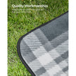 Picnic Blanket – Fabric – Grey and White – Extra Large 300 x 200 cm