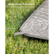 Picnic Blanket – Fabric – Khaki with Leaf Pattern – Large 200 x 200 cm