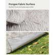 Picnic Blanket – Fabric – Khaki with Leaf Pattern – Large 200 x 200 cm