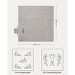 Picnic Blanket – Fabric – Khaki with Leaf Pattern – Large 200 x 200 cm