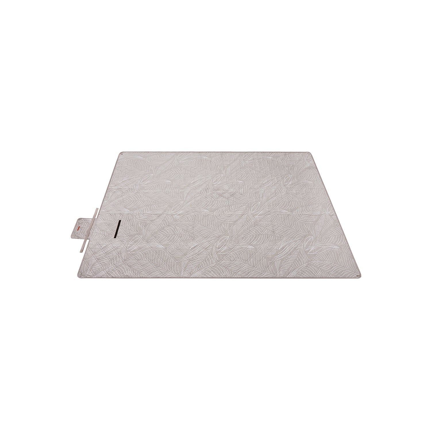 Picnic Blanket – Fabric – Khaki with Leaf Pattern – 300 x 200 cm