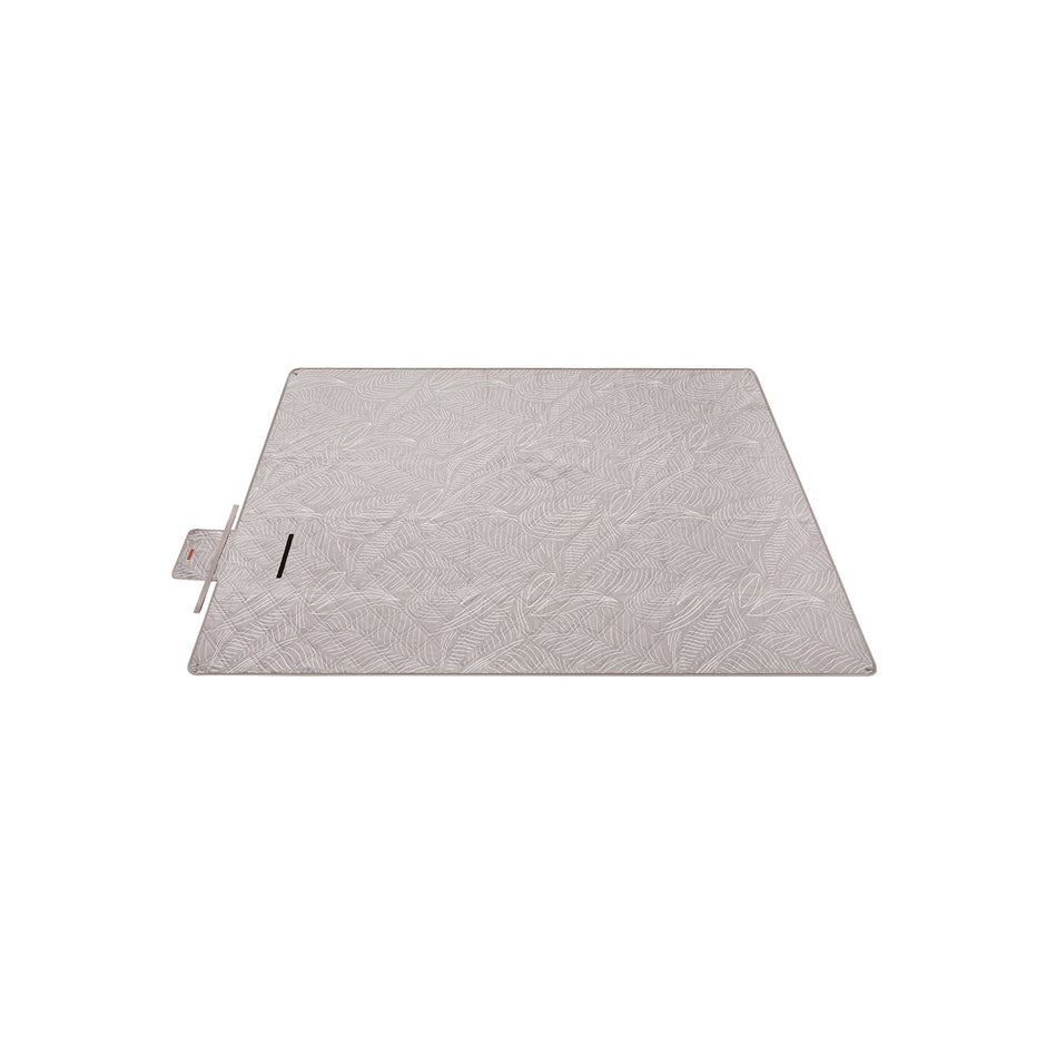Picnic Blanket – Fabric – Khaki with Leaf Pattern – 300 x 200 cm