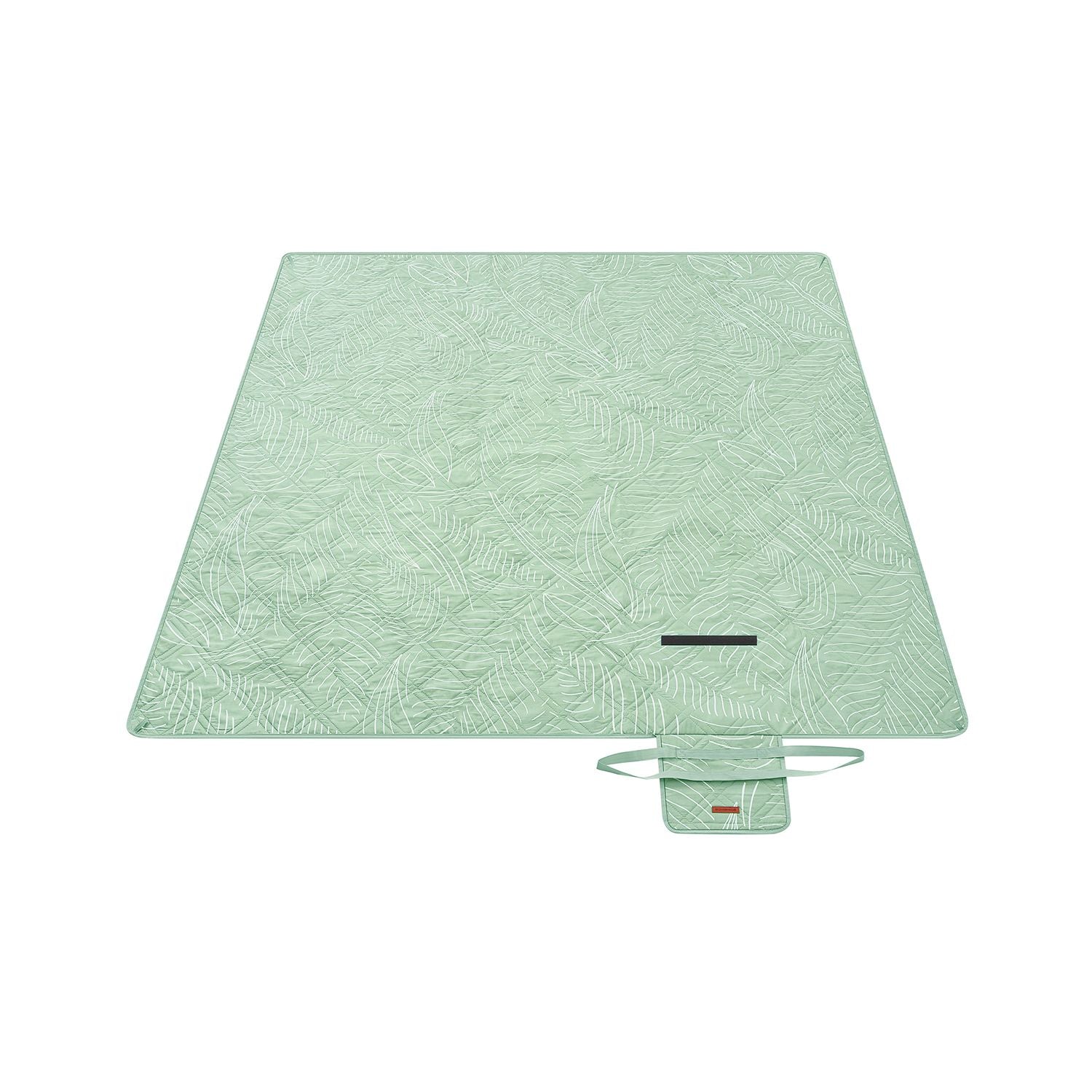 Picnic Blanket – Fabric – Mint Green and Leaf Pattern – Extra Large 200 x 200 cm