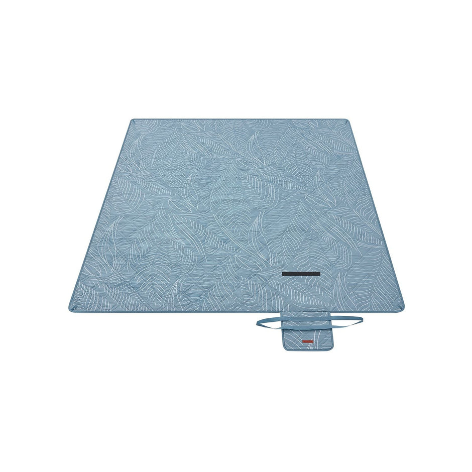 Picnic Blanket – Fabric – Blue with Leaf Pattern – Extra Large 200 x 200 cm