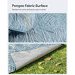 Picnic Blanket – Fabric – Blue with Leaf Pattern – Extra Large 200 x 200 cm