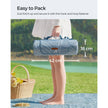 Picnic Blanket – Fabric – Blue with Leaf Pattern – Extra Large 200 x 200 cm