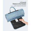 Picnic Blanket – Fabric – Blue with Leaf Pattern – Extra Large 200 x 200 cm