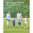Picnic Blanket – Waterproof Fabric – Green and Blue – Portable and Foldable with 4 Blow-Away Prevention Pegs