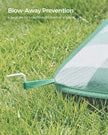 Picnic Blanket – Waterproof Fabric – Green and White – Large 200 x 200 cm with Blow-Away Prevention Pegs