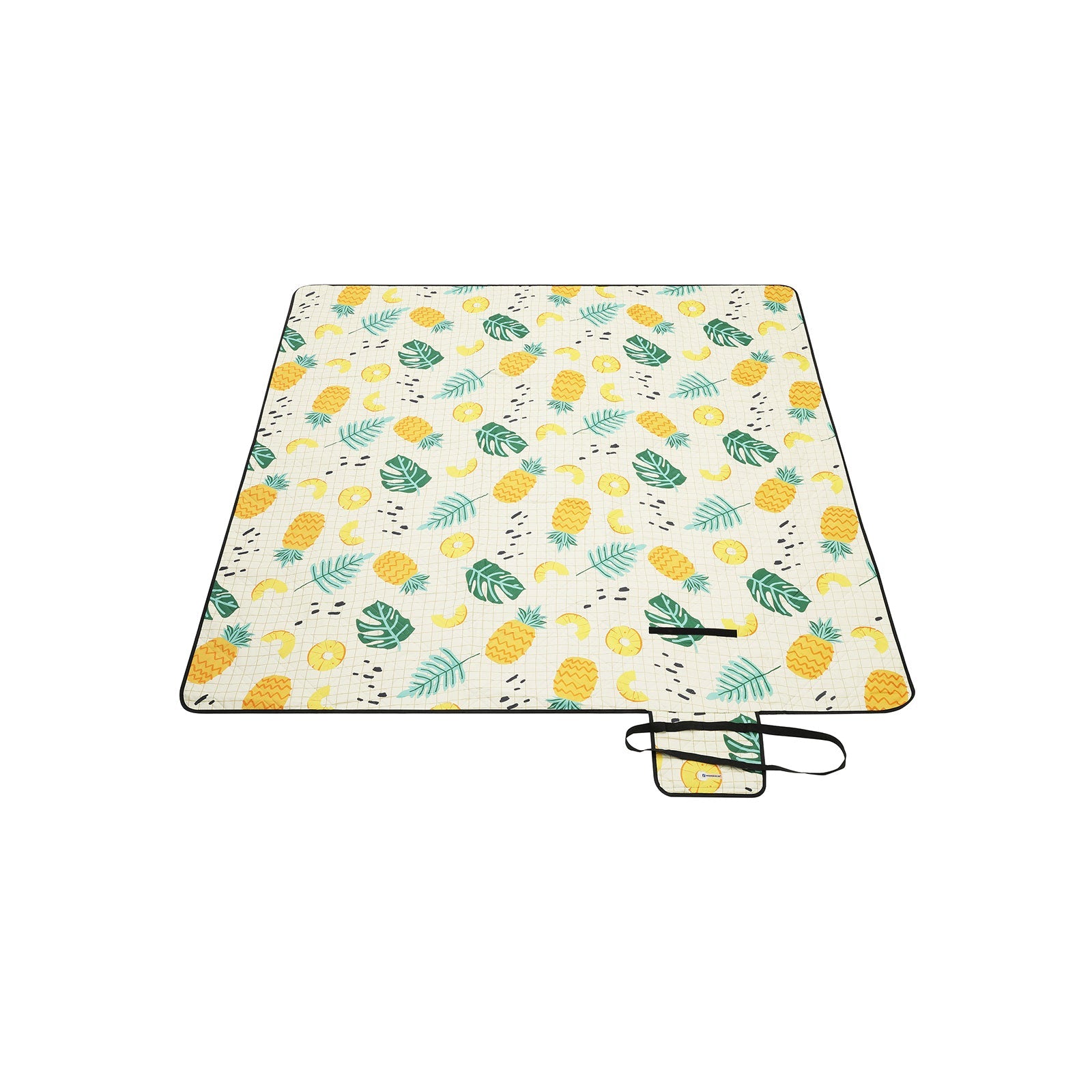 Picnic Blanket – Fabric – Blue – Waterproof, Machine Washable, Foldable, Large Fern Pattern 200 x 200 cm