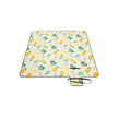Picnic Blanket – Fabric – Blue – Waterproof, Machine Washable, Foldable, Large Fern Pattern 200 x 200 cm