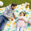Picnic Blanket – Fabric – Blue – Waterproof, Machine Washable, Foldable, Large Fern Pattern 200 x 200 cm