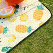 Picnic Blanket – Fabric – Blue – Waterproof, Machine Washable, Foldable, Large Fern Pattern 200 x 200 cm