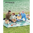 Large Waterproof Picnic Blanket – Fabric – Fern Pattern and Grey – Foldable and Machine Washable