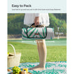 Large Waterproof Picnic Blanket – Fabric – Fern Pattern and Grey – Foldable and Machine Washable