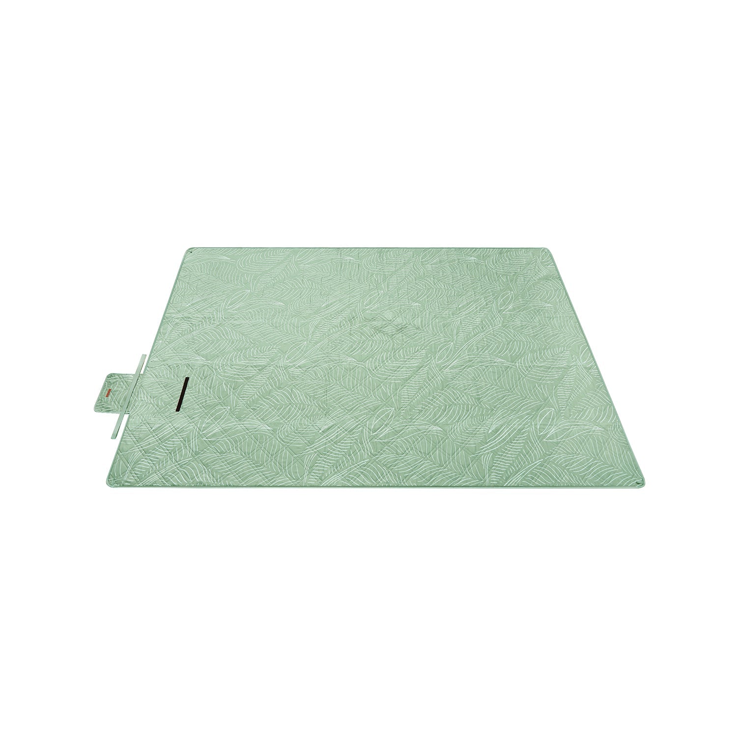 Picnic Blanket – Fabric – Mint Green with Leaf Pattern – 300 x 200 cm