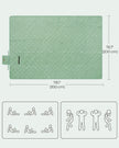 Picnic Blanket – Fabric – Mint Green with Leaf Pattern – 300 x 200 cm