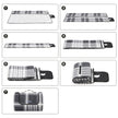 Picnic Blanket – Fabric – Grey and White – Large Waterproof Outdoor Mat, 195 x 150 cm