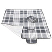 Picnic Blanket – Fabric – Grey and White – Large Waterproof Outdoor Mat, 195 x 150 cm