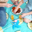 Large Camping Picnic Blanket – Waterproof Layer – Aqua Color – Machine Washable and Foldable