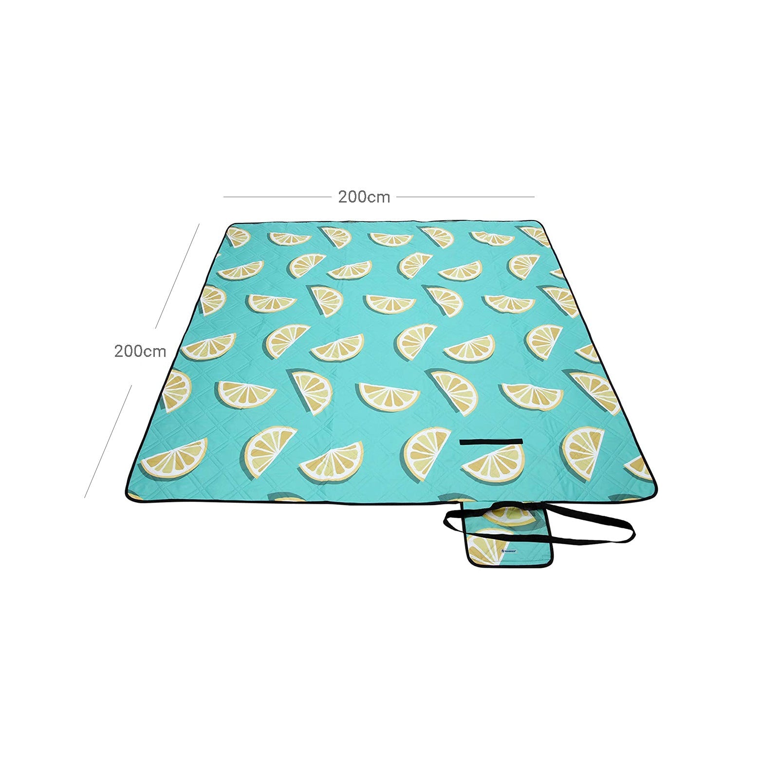 Large Camping Picnic Blanket – Waterproof Layer – Aqua Color – Machine Washable and Foldable