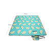 Large Camping Picnic Blanket – Waterproof Layer – Aqua Color – Machine Washable and Foldable