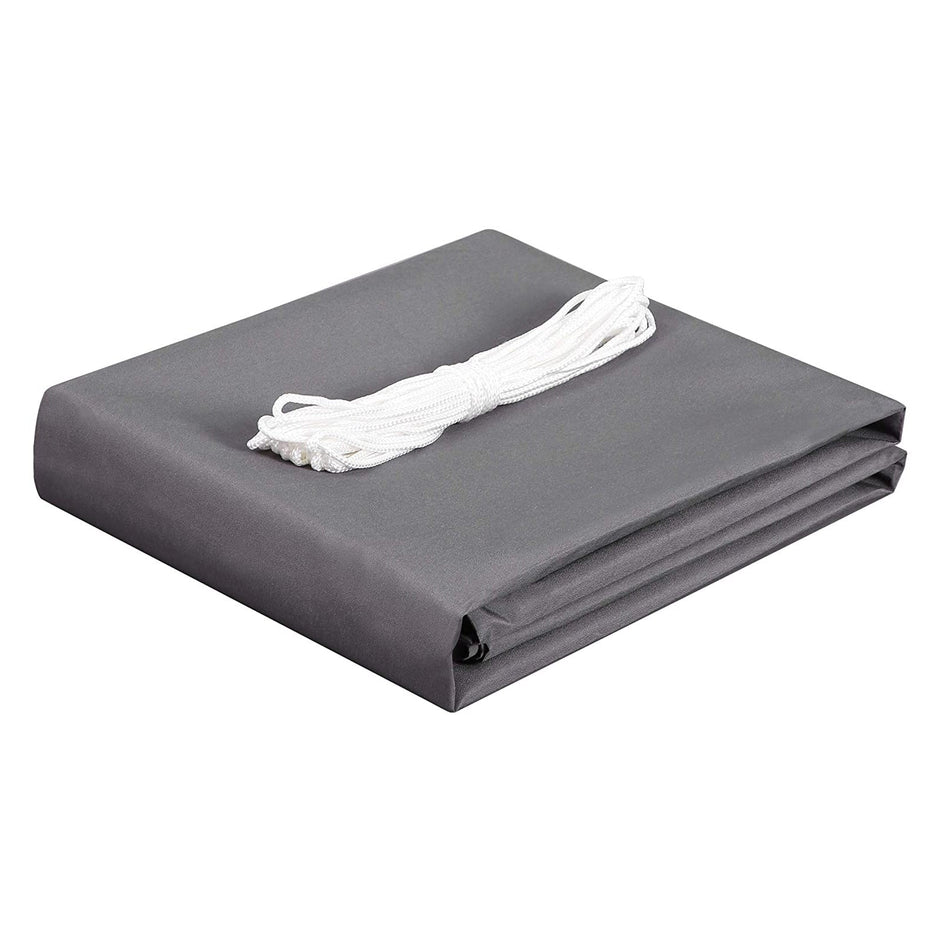 Balcony Privacy Screen – Water-Repellent Polyester – Smoky Gray – Includes Rope and Aluminium Eyelets
