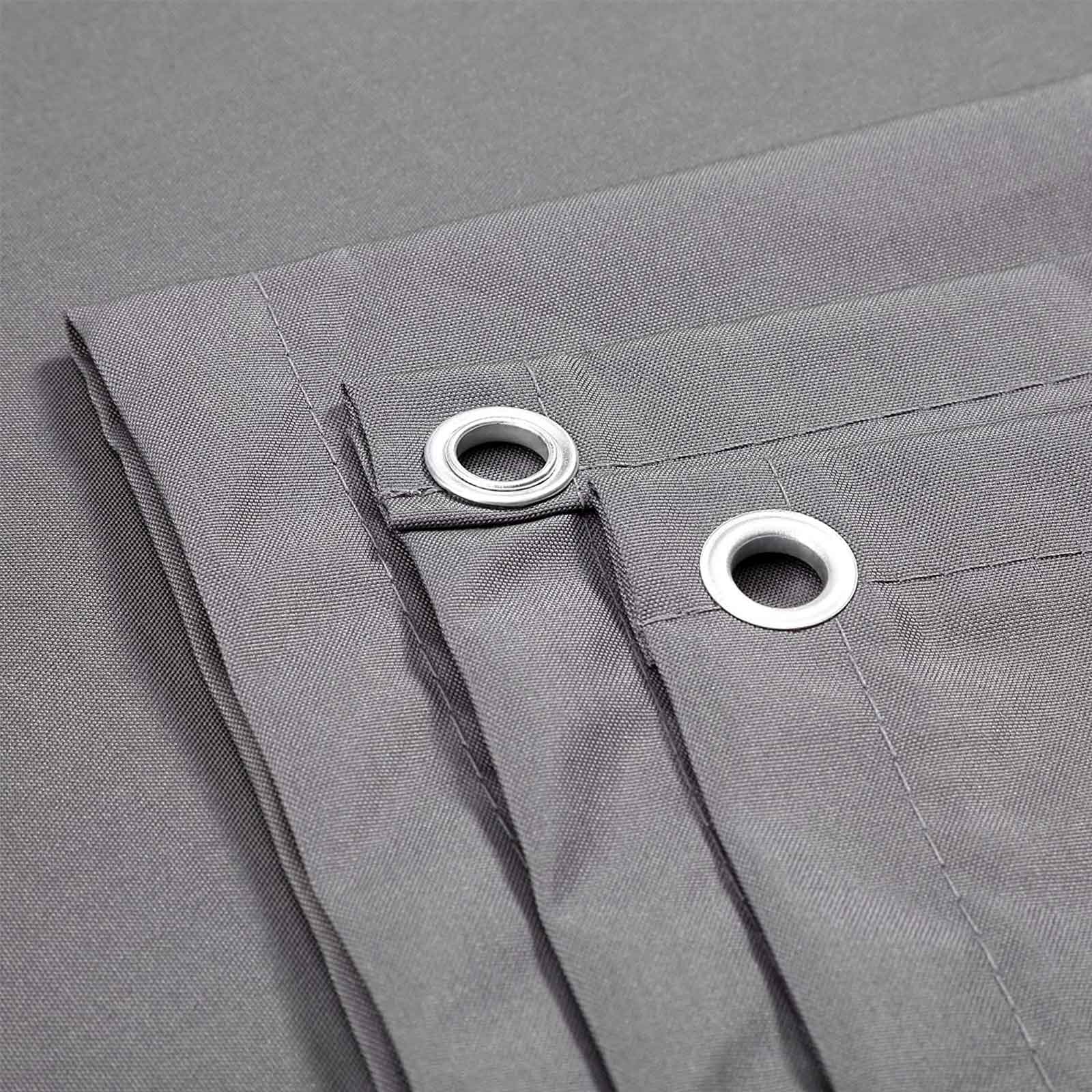 Balcony Privacy Screen – Water-Repellent Polyester – Smoky Gray – Includes Rope and Aluminium Eyelets