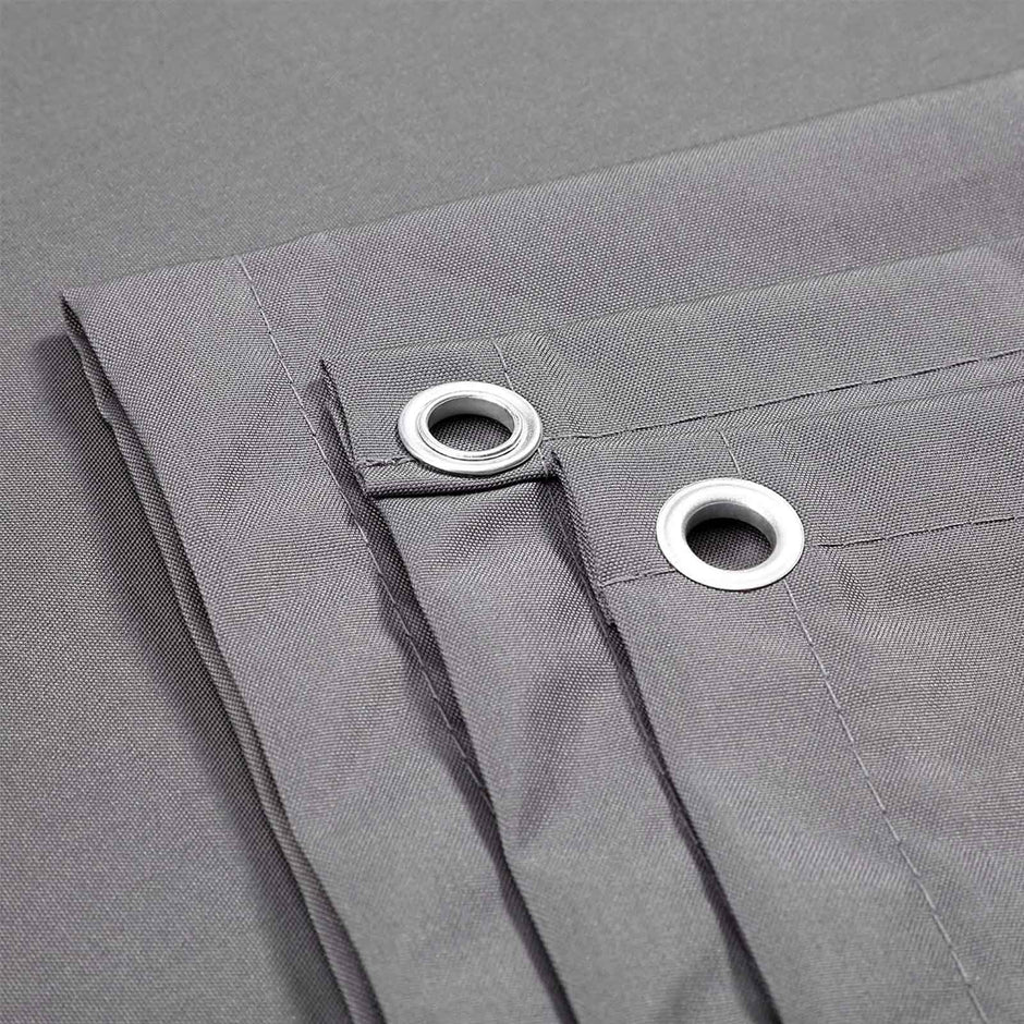 Balcony Privacy Screen – Water-Repellent Polyester – Smoky Gray – Includes Rope and Aluminium Eyelets