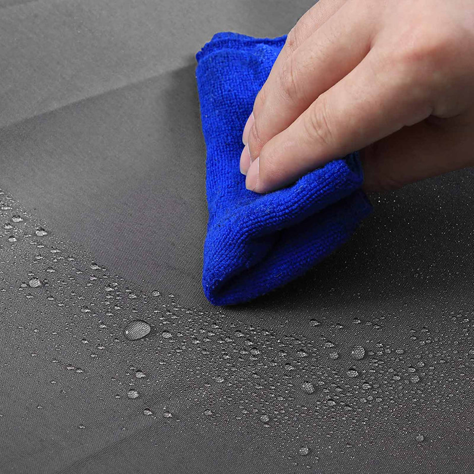 Balcony Terrace Privacy Protector – Water-Repellent Polyester – Smoky Grey – Includes Rope and Aluminium Eyelets